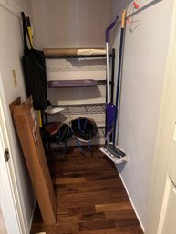 Storage Shelving Rack And Cleaning Closet Items