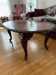 Oval Wood Coffee Table