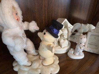 Snowbabies Lot 3 And 1 Precious Moments Figurine