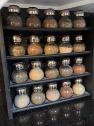 Spice Rack, Wood And Glass