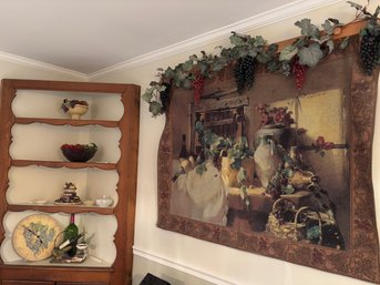 Wall Tapestry And Grape/wine Decor