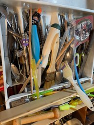 Stainless Flatware And Assorted Small Kitchen Items