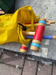 Croquet Set And Cornhole Beanbag Toss