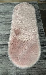 Silhouette Home Pink Shag Rug