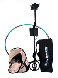 Outdoor Fun Lot: Metal Detector, Hula Hoop, Baseball Items, Backpack