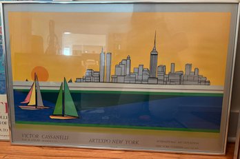 Victor Cassanelli Art Expo New York 1979 Framed Poster