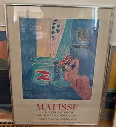 Framed Matisse Museum Of Modern Art Poster 1978/9 Exhibit