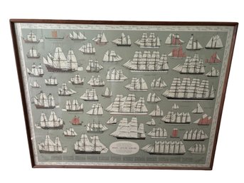 Vintage Framed Naval Print
