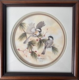 Chickadees On A Branch, DSmith Signed, Numbered