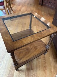 Two Tiered Wood Side Table