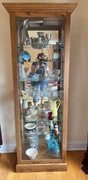 Wood And Glass Lighted Display Cabinet