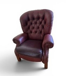 La-Z Boy Leather Tufted Back Chair