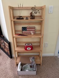 Small Wood Bookcase With Decor