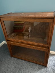 Two Shelf Wood Barrister Bookcase