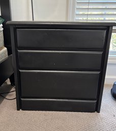 Modern Black Wood Nightstand #1