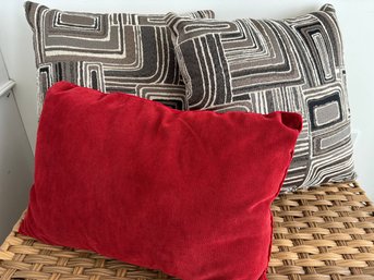 Three Textured Decorative Pillows