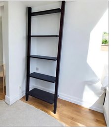 Crate & Barrel Sloane Leaning Bookcase, Dark Espresso Finish #1