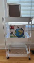 3 Tier Rolling Cart With Ravensburger Puzzle And Frame