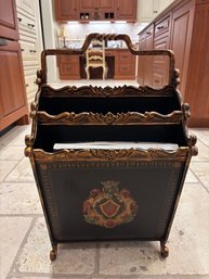 Hollywood Regency Style Magazine Rack