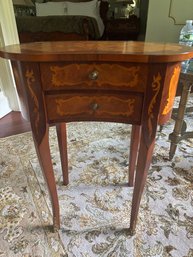 Small Kidney Shaped Inlaid Wood Table