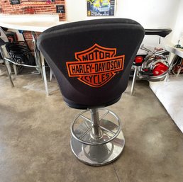 Harley Davidson Bar Stool With Backrest