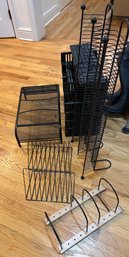 Monitor Riser, Racks And Keyboard