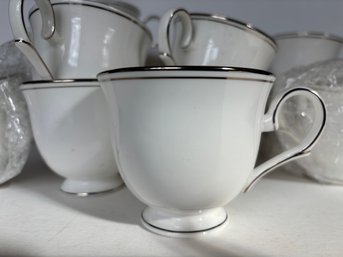 Lenox Federal Platinum Classics Collection Cups, Saucers, Set Of 12