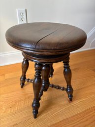 Antique Wooden Piano Stool
