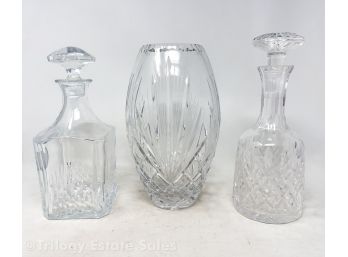 Gallway Vase & Two Unmarked Decanters