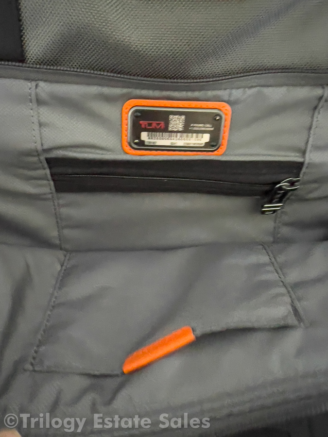 TUMI Alpha Double Expansion Travel Satchel In Grey And Orange