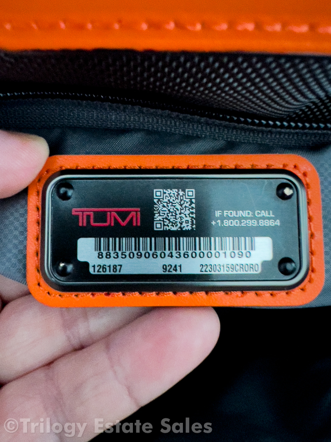 TUMI Alpha Double Expansion Travel Satchel In Grey And Orange