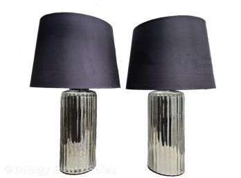 Pair Arteriors Theodore Antique Mercury Lamps