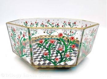 MacKenzie-Childs 9' Painted Eight-sided Bowl