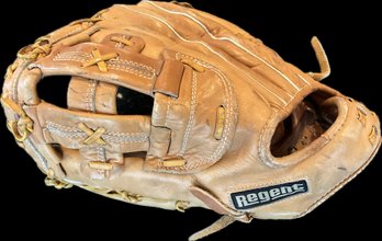 Leather Baseball Glove - Right Handed - Regent Brand - Over 50 Years Old - Product Of Korea