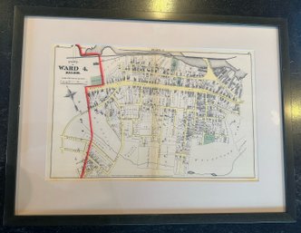Vintage Ward 4 Salem Street Map 46 Plate J - 22 3/4 Inches Wide By 17 Inches High