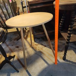 Particle Board Table With Tapered Legs 3 Legged