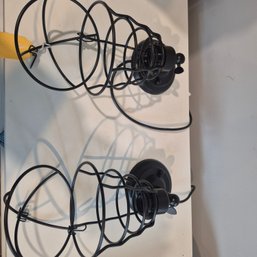 Exhart Solar Metal Wire Hanging Lanterns Feature A Vintage-inspired Cage Design And Include Wall Brackets(TLP)