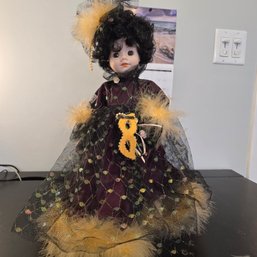 Vintage Porcelain Masquerade Ball Doll (SH)