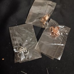 Pinch On Earrings In Gold Silver And Rose Gold Tones (NM)