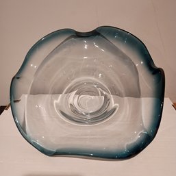 Vintage Italian Murano-style Art Glass Decorative Bowl