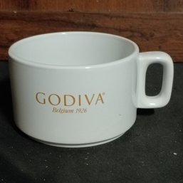 Godiva Chocolatier Collectible Ceramic Coffee Mug 'Godiva Belgium 1926' Logo In Gold  (NM)