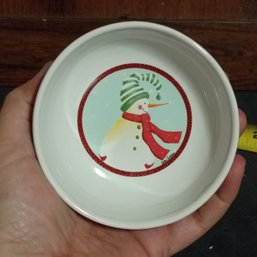 Snowman 8 In Plate By KAREN SUTPHEN For Nantucket Home Vintage 1990 (NM)