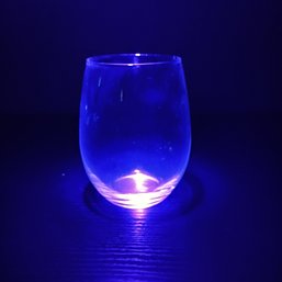 Blacklight Reactive Clear, Stemless Wine Glass (NM1)