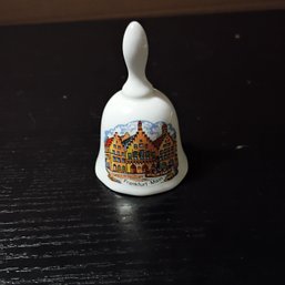 Vintage Porcelain Souvenir Bell From Frankfurt Am Main, Germany (NM)