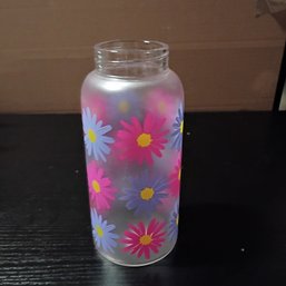 Floral Decorated Water Bottle Without Lid (NM1)