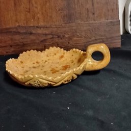 Vintage Speckled Stoneware Trinket Dish (NM)