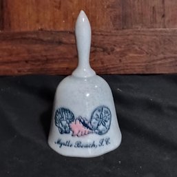 Collectible Ceramic Souvenir Bell From Myrtle Beach, South Carolina (NM)