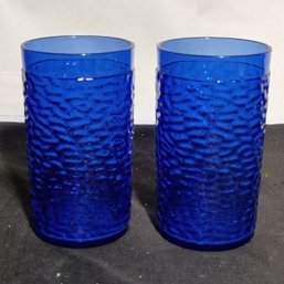 G.E.T. Waikiki 12 Oz. Cobalt Blue SAN Plastic Hammered Tumbler Made Of Shatterproof, BPA-free Plastic  (NM)