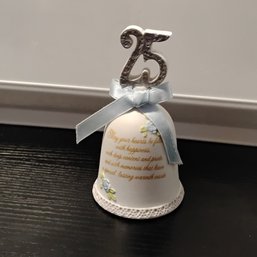 Collectible Porcelain Bell Designed For A 25th Anniversary From The Christopher Collection By Lefton China(NM)