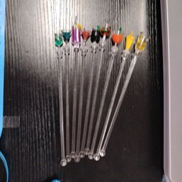 Colorful Plastic Cocktail Swizzle Sticks (NM)